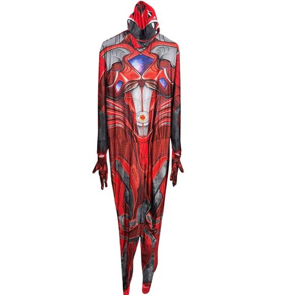 MIGHTY MORPHIN POWER RANGERS Red Ranger Bodysuit Halloween Morphsuit Costume - Picture 4 of 6